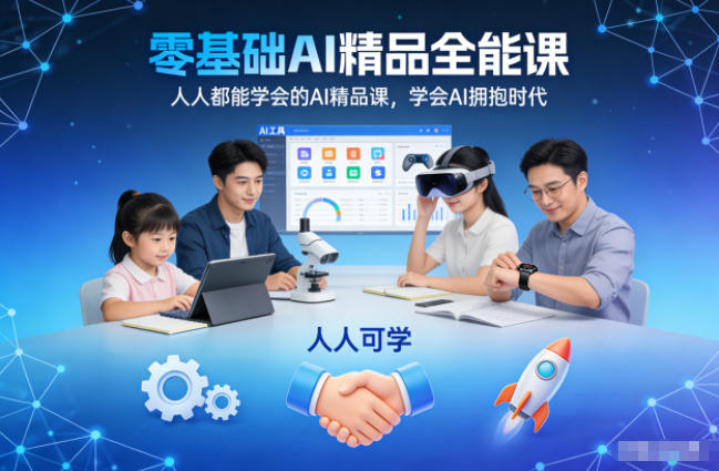 零基础AI精品全能课，人人都能学会的AI精品课，学会AI拥抱时代-麦子社区