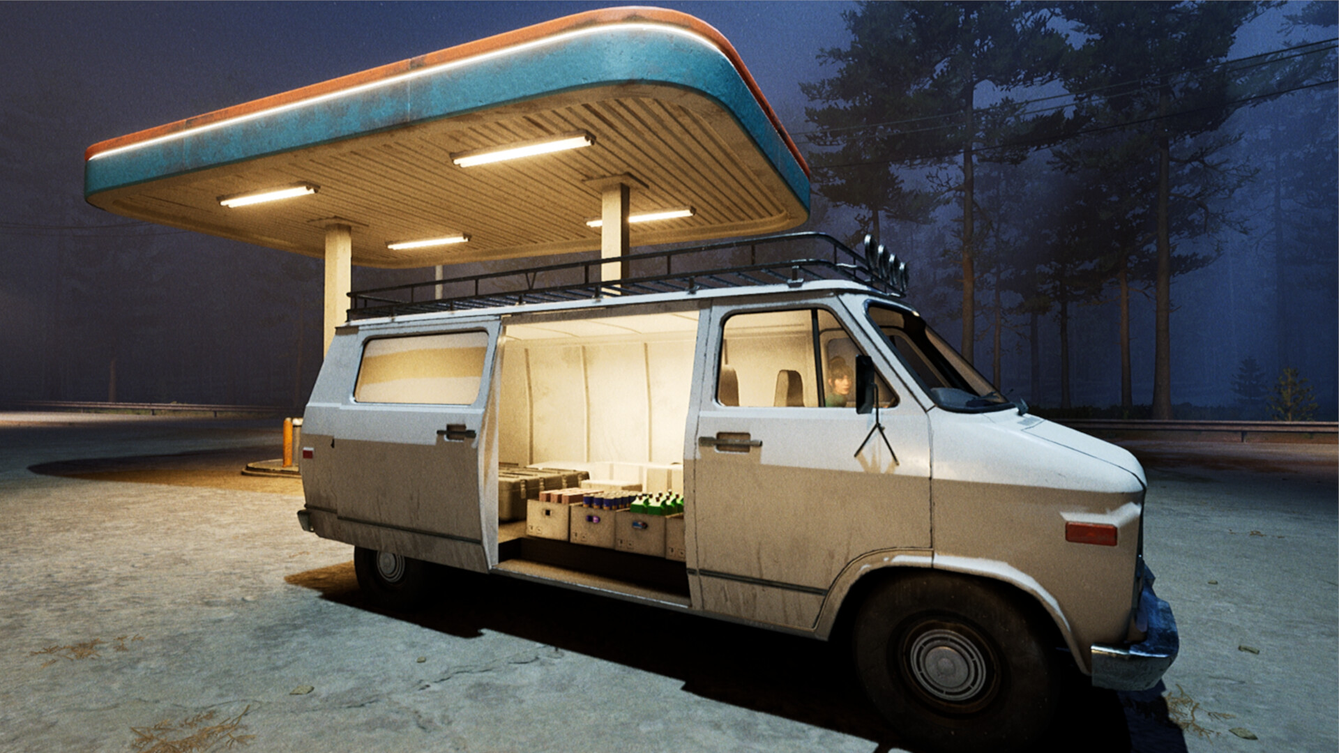 出口前：加油站/Before Exit: Gas Station