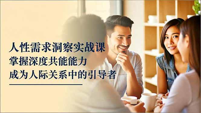 （16683期）人性需求洞察实战课，掌握深度共感能力，成为人际关系中的引导者-麦子社区