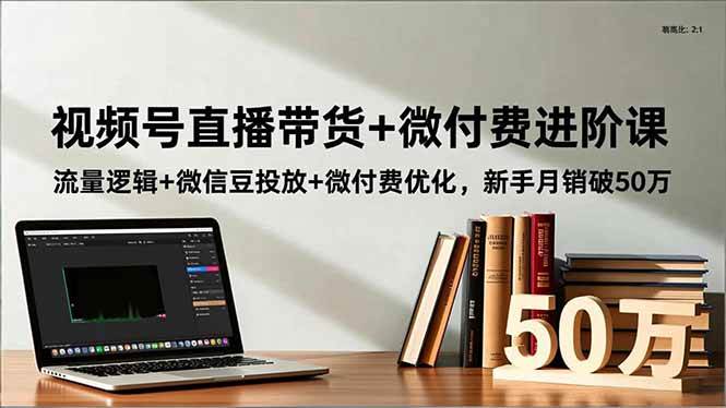 （16684期）视频号直播带货+微付费进阶课：流量逻辑+微信豆投放+微付费优化，新手月销破50万-麦子社区