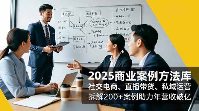 2025商业案例方法库，社交电商、直播带货、私域运营，拆解200+案例助力年营收破亿-麦子社区