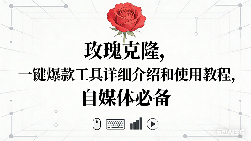 (16811期)玫瑰克隆神器,自媒体必备,一键爆款工具详细介绍和使用教程-麦子社区