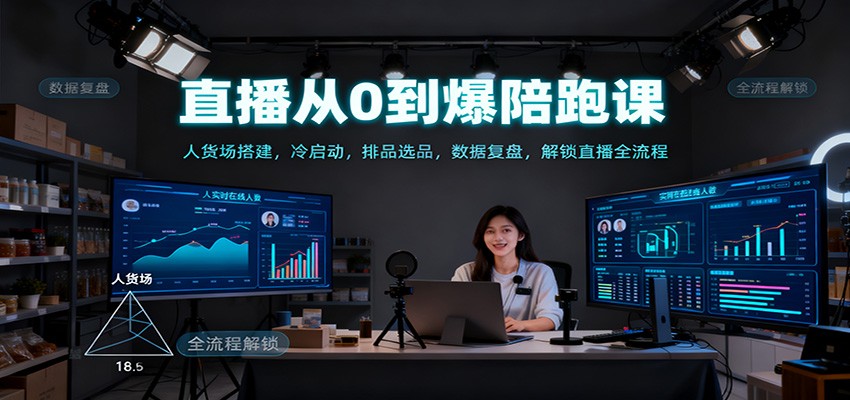 图片[1]客创社区-专注互联网轻资产资源整合与分享直播从0到爆陪跑课：人货场搭建，冷启动，排品选品，数据复盘，解锁直播全流程客创社区-专注互联网轻资产资源整合与分享客创社区-专注互联网轻资产资源整合与分享