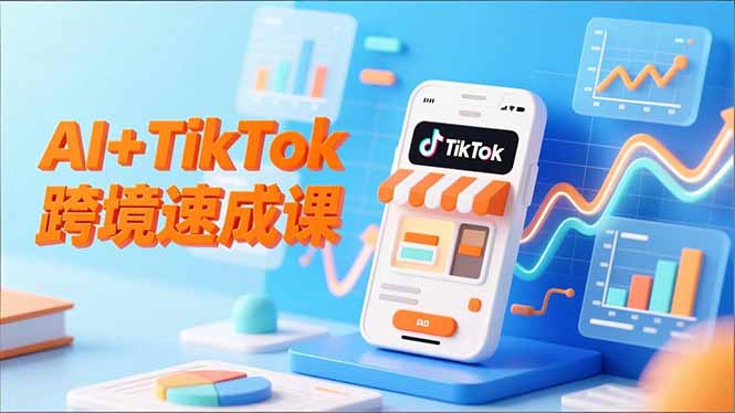 AI+TikTok跨境速成课，智能翻译、店铺定位、流程拆解，7天高效上线运营-麦子社区