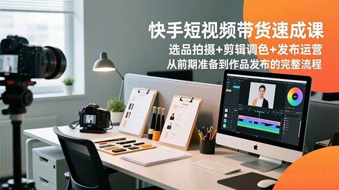 （16752期）快手短视频带货速成课，选品拍摄+剪辑调色+发布运营，从前期准备到作品发布的完整流程-麦子社区