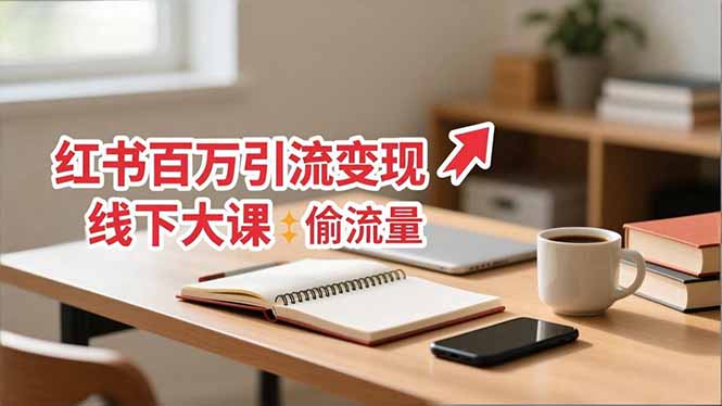 小红书百万引流变现-11月线下大课：分享从0到百万引流路径，手把手教偷流量、拿结果-麦子社区