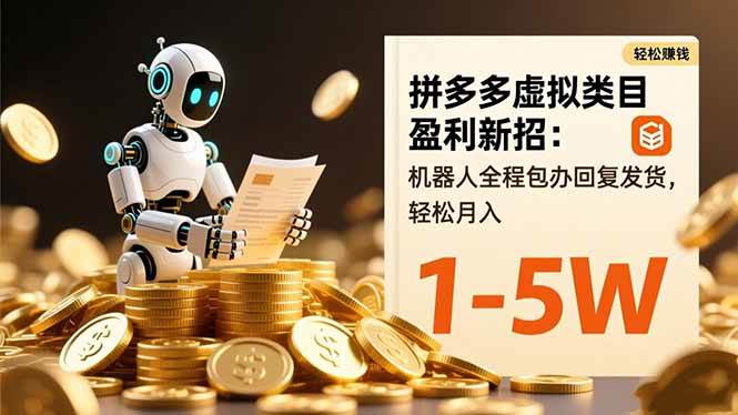 图片[1]-（16529期）拼多多虚拟类目盈利新招：机器人全程包办回复发货，轻松月入 1-5W-麦子社区