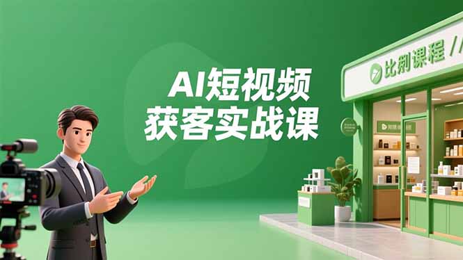 AI短视频获客实战课，数字人创作、实体行业应用、精准引流，30天获取客源月入6万+-麦子社区