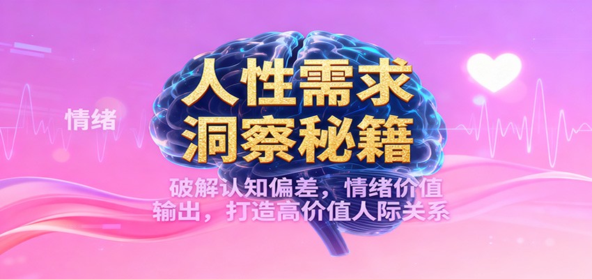 人性需求洞察秘籍，破解认知偏差，情绪价值输出，打造高价值人际关系-麦子社区