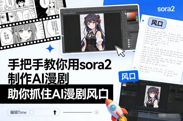 手把手教你用sora2制作AI漫剧,助你抓住AI漫剧风口-麦子社区