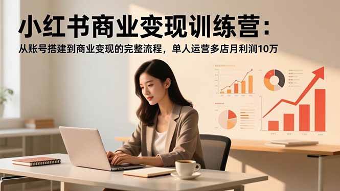 （16698期）小红书商业变现训练营：从账号搭建到商业变现的完整流程，单人运营多店月利润10万-麦子社区