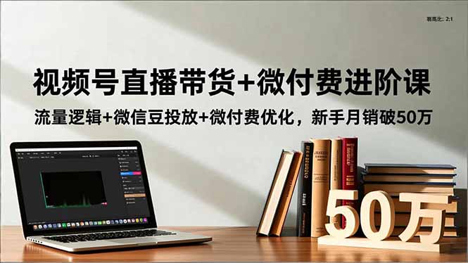视频号直播带货+微付费进阶课：流量逻辑+微信豆投放+微付费优化，新手月销破50万-麦子社区