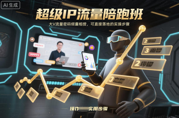 超级IP流量陪跑班，大V流量密码倾囊相授，可直接落地的实操步骤-麦子社区
