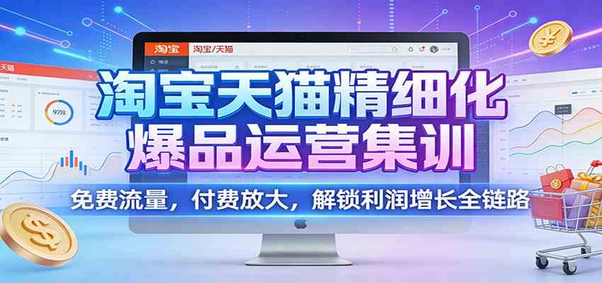 淘宝天猫精细化爆品运营集训:免费流量,付费放大,解锁利润增长全链路-麦子社区