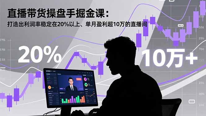 直播带货操盘手掘金课：打造出利润率稳定在20%以上、单月盈利超10万的直播间-麦子社区