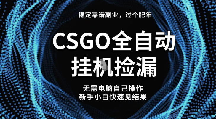 【稳定副业】全球最热门游戏CSGO全自动捡漏，最新玩法，新手小白日入5张+【揭秘】-麦子社区