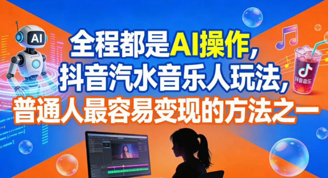 全程都是AI操作，抖音汽水音乐人玩法，普通人最容易变现的方法之一-麦子社区